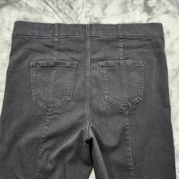 Liverpool Jeans Womens 18W Black Pull On Moto Front Back Seam Zip Hem Jegging - Picture 3 of 16